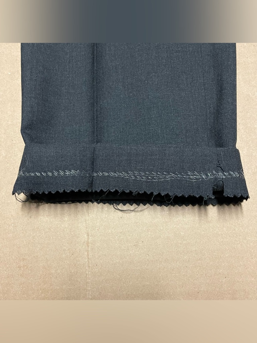 VTG J Crew Oarsman Pants Men 34x32 Wool Cuffed Straight Leg Regular Fit Charcoal - Picture 9 of 9